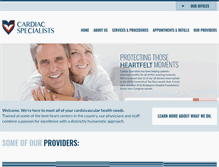 Tablet Screenshot of cardiacspecialists.com
